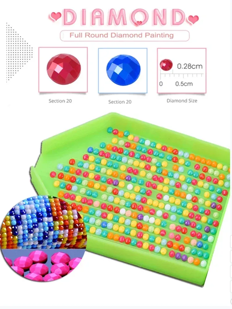 Diamantmalerei Set 20 cm bis 35 cm quadratisch rund