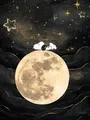 Diamantmalerei Snoopy Sternenhimmel Cartoon Kunst Kinderzimmer Wanddeko – Farbe mehrfarbig (16)