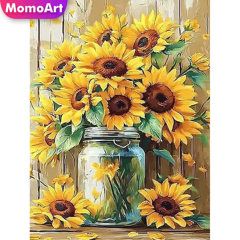 Diamantmalerei Sonnenblumen Vase 20x30 bis 50x70cm