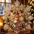 Diamantmalerei Sonnenfänger Weihnachtsmann Schneeflocke DIY – 1