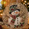 Diamantmalerei Sonnenfänger Weihnachtsmann Schneeflocke DIY – 3