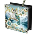 Diamantmalerei Spardose Tiere Blumen Spezialform – Farbe PBK002