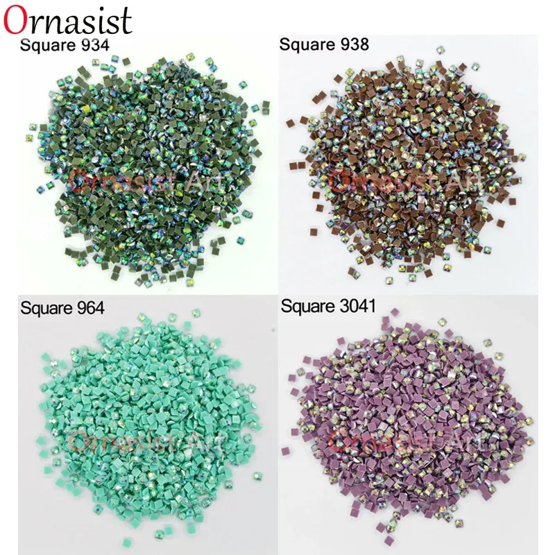 Diamantmalerei Steine AB quadratisch 10 g bis 500 g bunt