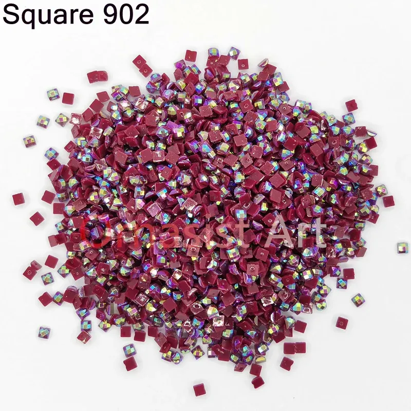 Diamantmalerei Steine AB quadratisch 10 g bis 500 g bunt
