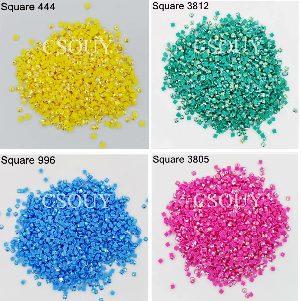 Diamantmalerei Steine AB quadratisch 20 g bis 1000 g bunt