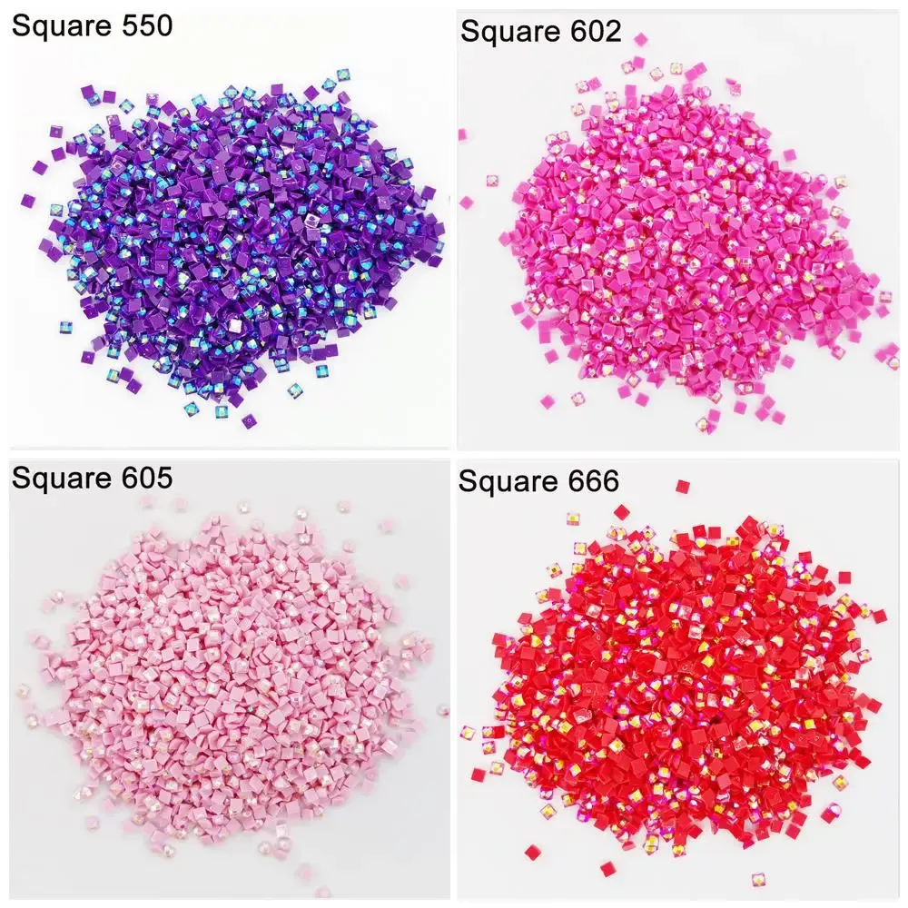 Diamantmalerei Steine AB quadratisch 20 g bis 1000 g bunt