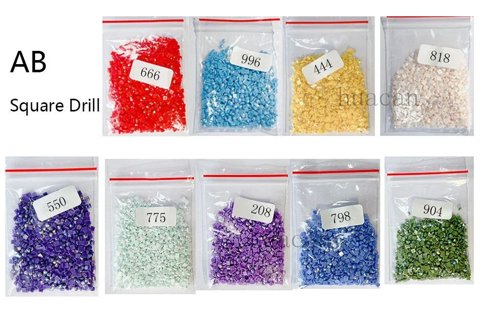 Diamantmalerei Steine AB quadratisch 50 g bunt Harz