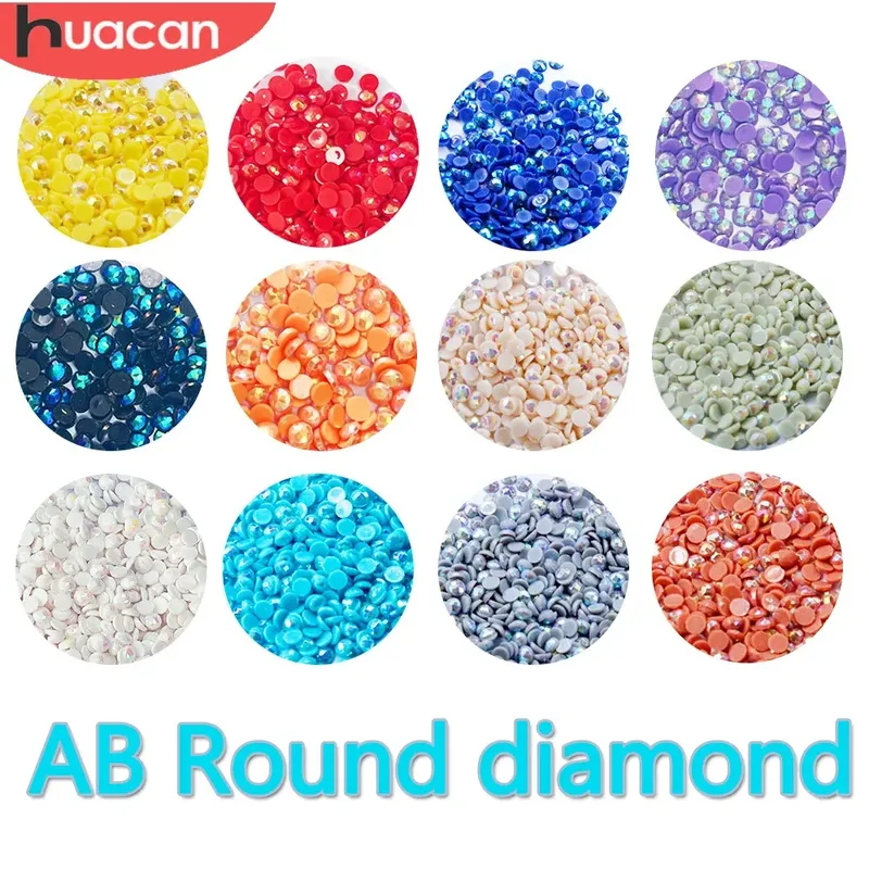 Diamantmalerei Steine AB rund 50 g bunt Harz