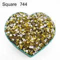 Diamantmalerei Steine quadratisch 10 g bis 500 g bunt – Farbe Crystal Square 744