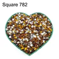 Diamantmalerei Steine quadratisch 10 g bis 500 g bunt – Farbe Crystal Square 782