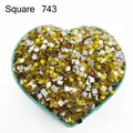 Diamantmalerei Steine quadratisch 10 g bis 500 g bunt – Farbe Crystal Square 743