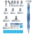 Diamantmalerei Stift aus Harz mit Metall Ersatzspitzen – Farbe Blue-Boxed 19pcs