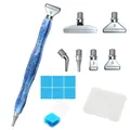 Diamantmalerei Stift aus Harz mit Metall Ersatzspitzen – Farbe Blue-Metal -Clay