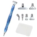 Diamantmalerei Stift aus Harz mit Metall Ersatzspitzen – Farbe Blue-Metal Tips