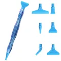 Diamantmalerei Stift aus Harz mit Metall Ersatzspitzen – Farbe Blue-Plastic Tips