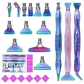 Diamantmalerei Stift aus Harz mit Metall Ersatzspitzen – Farbe Color-Boxed 21pcs