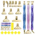 Diamantmalerei Stift aus Harz mit Metall Ersatzspitzen – Farbe Gold-Boxed 21pcs