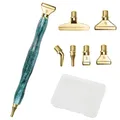 Diamantmalerei Stift aus Harz mit Metall Ersatzspitzen – Farbe Green-Metal Tips