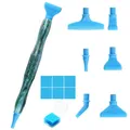 Diamantmalerei Stift aus Harz mit Metall Ersatzspitzen – Farbe Green-Plastic -Clay