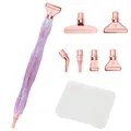 Diamantmalerei Stift aus Harz mit Metall Ersatzspitzen – Farbe Pink-Metal Tips