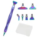 Diamantmalerei Stift aus Harz mit Metall Ersatzspitzen – Farbe Purple-Metal Tips