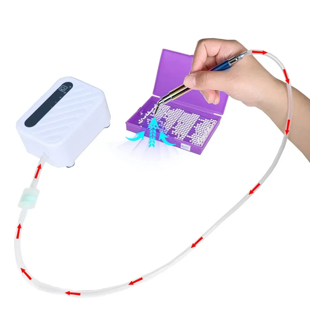 Diamantmalerei Stift Kit mit Vakuum und Ablagefach