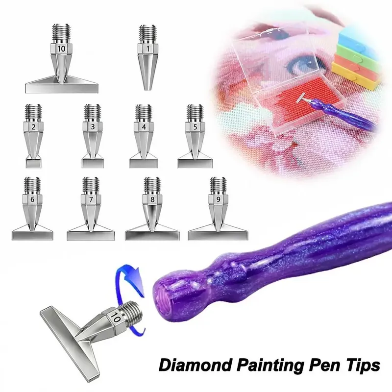 Diamantmalerei Stiftspitzen Metall für DIY Handwerk Ersatz
