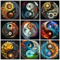 Diamantmalerei Tai Chi Mond 20 x 20 bis 50 x 50 cm rund/eckig – 1