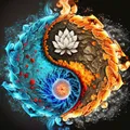 Diamantmalerei Tai Chi Mond 20 x 20 bis 50 x 50 cm rund/eckig – Farbe 228