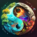 Diamantmalerei Tai Chi Mond 20 x 20 bis 50 x 50 cm rund/eckig – Farbe 237