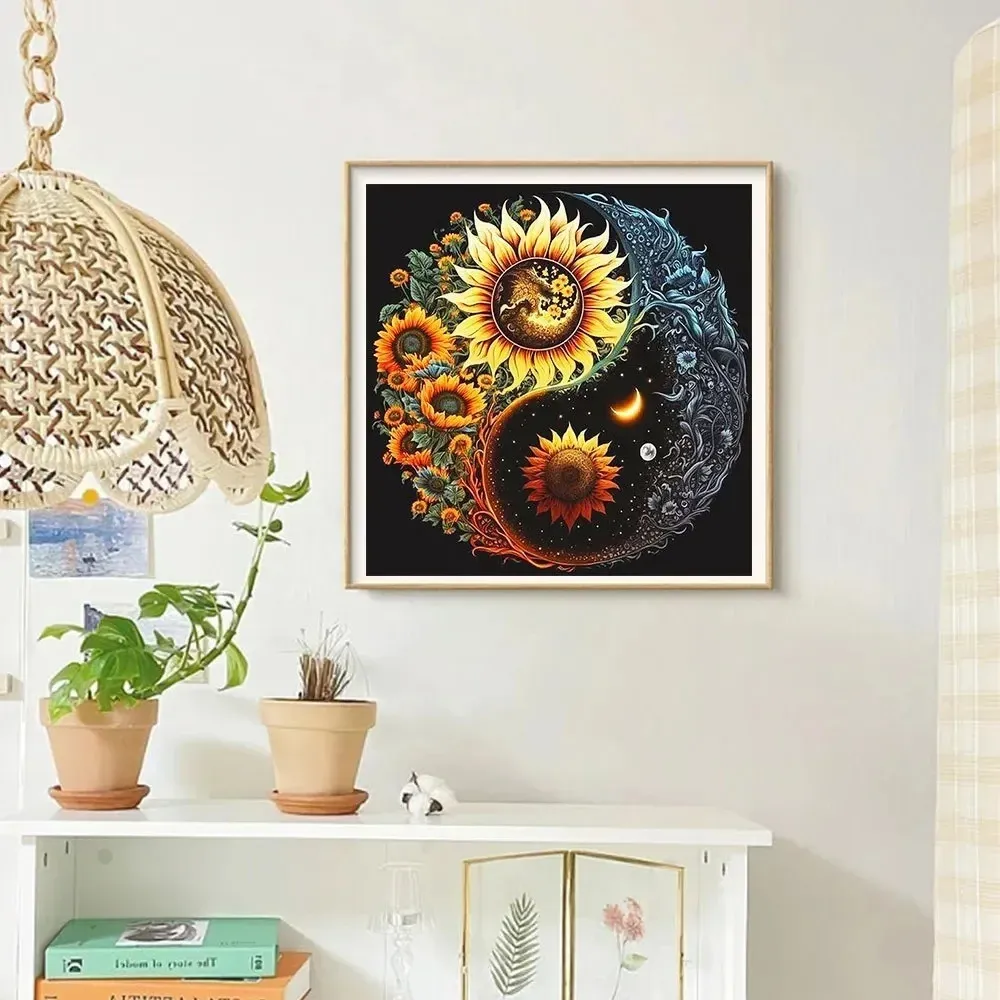 Diamantmalerei Tai Chi Mond 20 x 20 bis 50 x 50 cm rund/eckig
