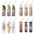Diamantmalerei Tier Blumenmuster Lesezeichen Set PET Material – 1