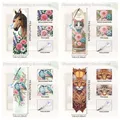 Diamantmalerei Tier Blumenmuster Lesezeichen Set PET Material – 2