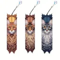 Diamantmalerei Tier Blumenmuster Lesezeichen Set PET Material – Farbe SQ063
