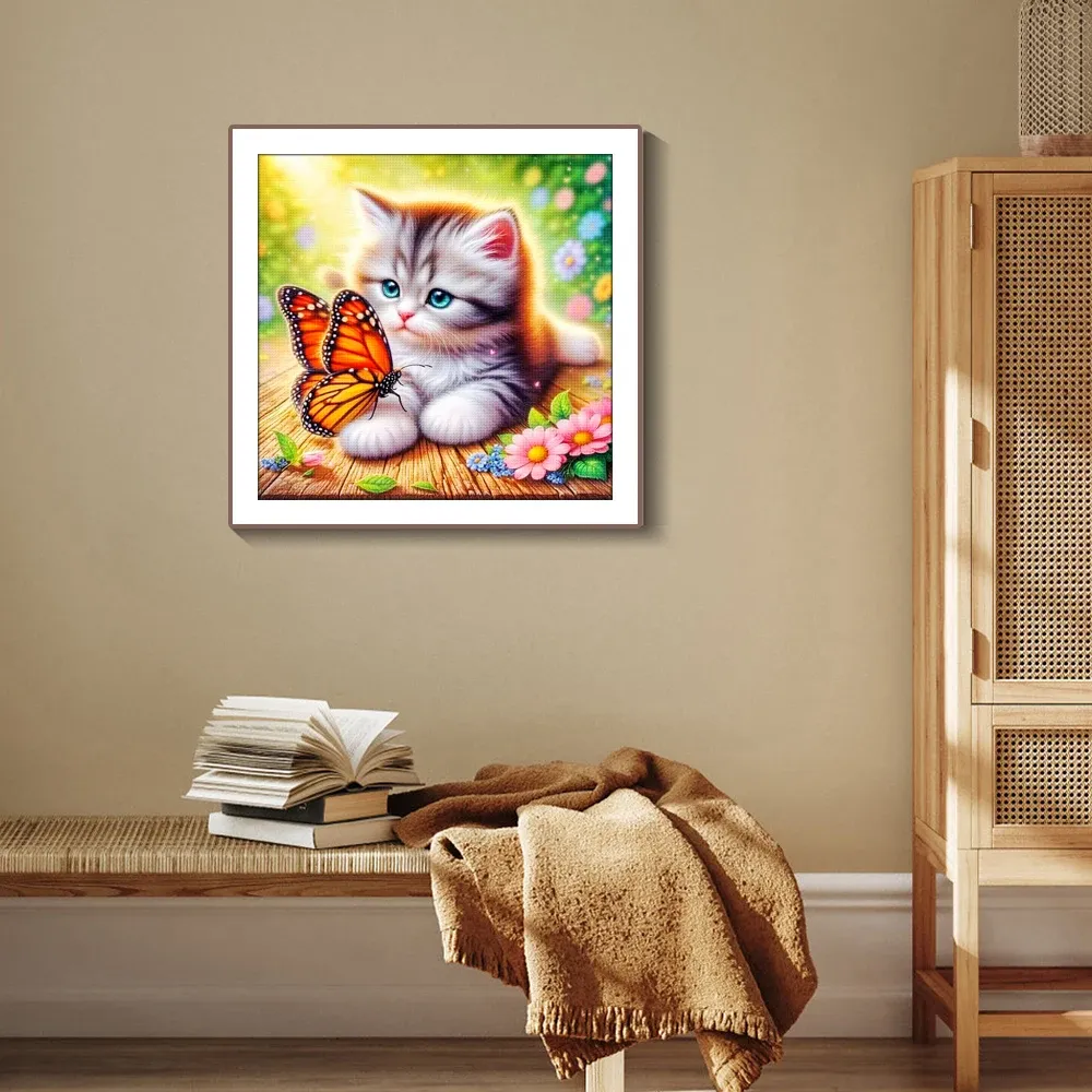 Diamantmalerei Tier Hund Tiger Katze Mosaik Kits 30 x 30 cm