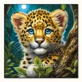 Diamantmalerei Tier Hund Tiger Katze Mosaik Kits 30 x 30 cm – Farbe VET1924