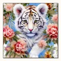 Diamantmalerei Tier Hund Tiger Katze Mosaik Kits 30 x 30 cm – Farbe VET1930