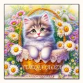 Diamantmalerei Tier Hund Tiger Katze Mosaik Kits 30 x 30 cm – Farbe VET1931