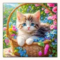 Diamantmalerei Tier Hund Tiger Katze Mosaik Kits 30 x 30 cm – Farbe VET1932