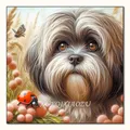 Diamantmalerei Tier Hund Tiger Katze Mosaik Kits 30 x 30 cm – Farbe VET1934