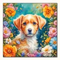 Diamantmalerei Tier Hund Tiger Katze Mosaik Kits 30 x 30 cm – Farbe VET1935