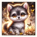 Diamantmalerei Tier Hund Tiger Katze Mosaik Kits 30 x 30 cm – Farbe VET1936