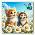 Diamantmalerei Tier Hund Tiger Katze Mosaik Kits 30 x 30 cm – Farbe VET1939
