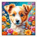 Diamantmalerei Tier Hund Tiger Katze Mosaik Kits 30 x 30 cm – Farbe VET1943