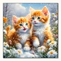 Diamantmalerei Tier Hund Tiger Katze Mosaik Kits 30 x 30 cm – Farbe VET1946