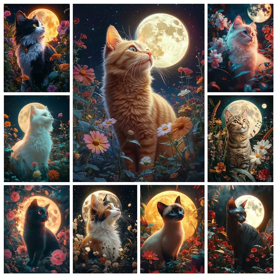 Diamantmalerei Tier Kit Katze Mosaik Wohnkultur Geschenk