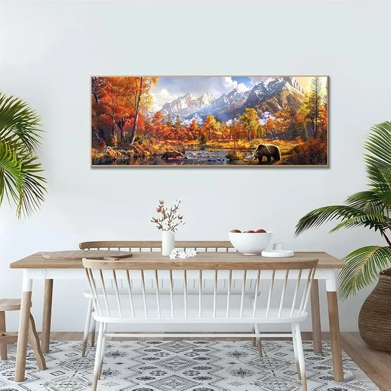 Diamantmalerei Tier Landschaft extra groß rahmenlos