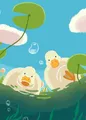 Diamantmalerei Tiere Blumenwiesen Enten Hunde Katzen Kinderzimmer Deko – Farbe Gelb (02)