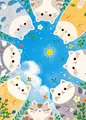 Diamantmalerei Tiere Blumenwiesen Enten Hunde Katzen Kinderzimmer Deko – Farbe Transparent (15)