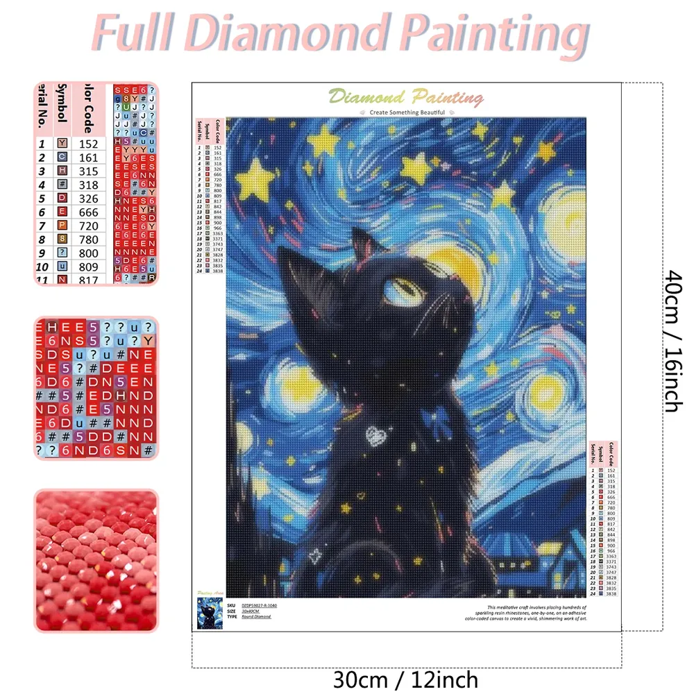 Diamantmalerei Tiere Eule Elefant Kuh 25x25 bis 40x40cm